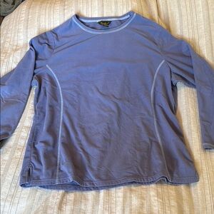 Eddie Bauer Periwinkle Long Sleeve Fleece Top